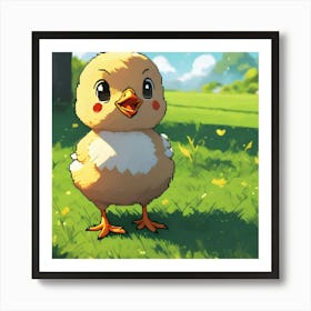 Chicken In The Grass 1 Art Print