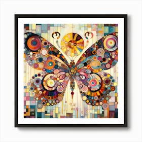 Ornate Butterfly Abstract II Art Print