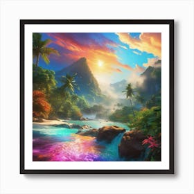 paradise beach 1 Art Print