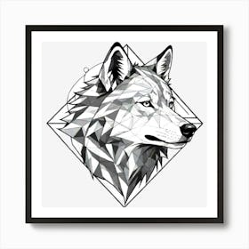 Wolf Head 11 Art Print