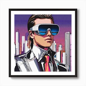 Man With Glasses Art Print