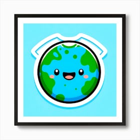 Earth Sticker Art Print