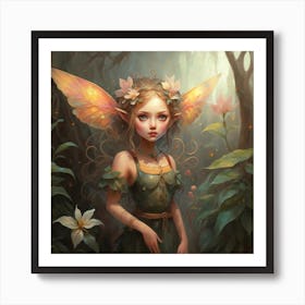 Fairy In The Forest Art Print