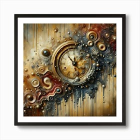 Clock Wallart Painting Art Print