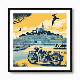 Marseille, France. Vintage Art Print