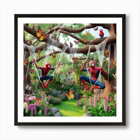 Spider-Man Into The Spider-Web Art Print