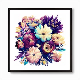 Bouquet Of Flowers Art Print