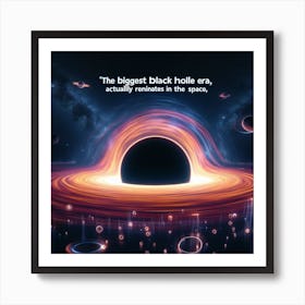 Blackwhole Bangs On Spae And Resonates 2 Art Print