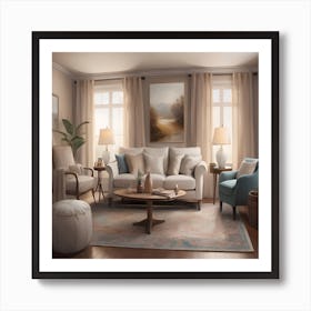 Living Room Stock Videos & Royalty-Free Footage Art Print