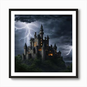 Castle In The Storm 2 Art Print