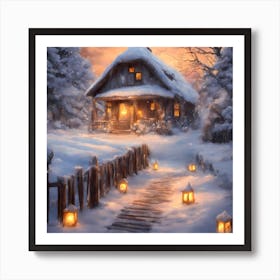 CHRISTMAS night 12 vector art Art Print