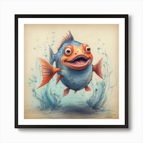 Funny Fish 1 Art Print