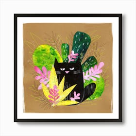 Cactus Cat Art Print