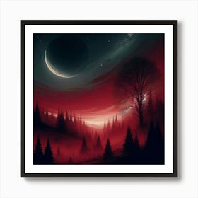 Night In The Forest 5 Art Print