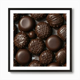 Default Realestic Dark Chocolate Candy Detailled 0 Art Print