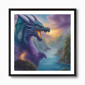 Dragon In The Sky 4 Art Print