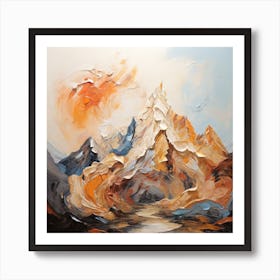 Mountain Landscape Painting Art Print