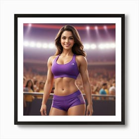 Abstract Painting Sports Woman 35 Art Print