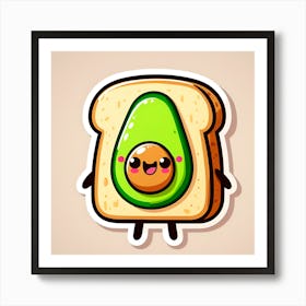 Avocado Sticker Art Print