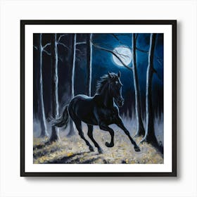 Horse In The Woods 15 Art Print