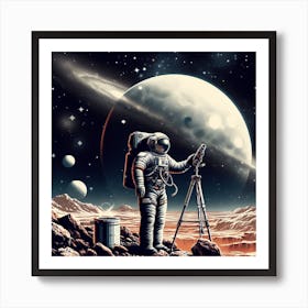 Astronaut In Space 1 Art Print