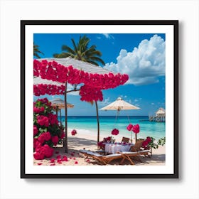 Roses On The Beach Art Print