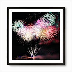 Summer Festival Fireworks Art Print