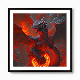 Fire Dragon 2 Art Print