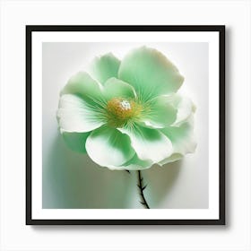 Green Flower Art Print