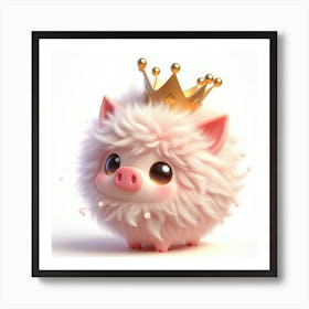 Pig In A Crown 6 Art Print