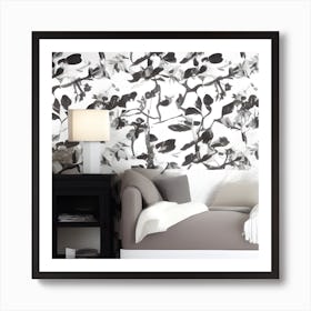 Simble Living Room Black Colour (1) Art Print