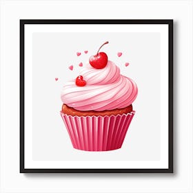 Valentine'S Day Cupcake 4 Art Print
