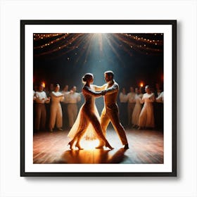 Dancers In A Ballroom 1 Art Print