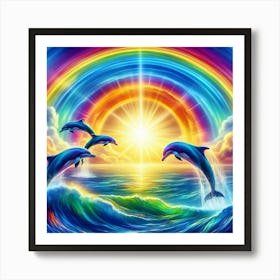 Dolphins In The Ocean 1 Poster