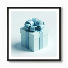 Blue Gift Box 1 Art Print