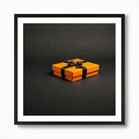 Orange Gift Box Art Print