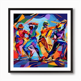 Colorful Dancers Art Print