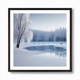 Frozen Lake Art Print