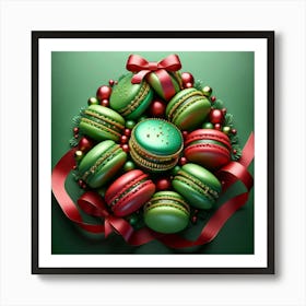 Wreath With Macarons Art Print