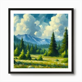 Landscape Painting Affiche