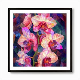 Abstract Orchids Art Print