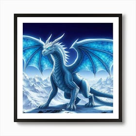 Majesty of the Sapphire Drake Art Print