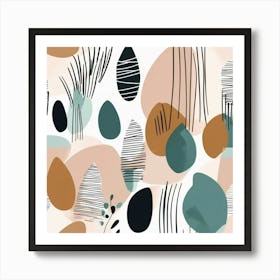 Abstract mid centrury Pattern Affiche