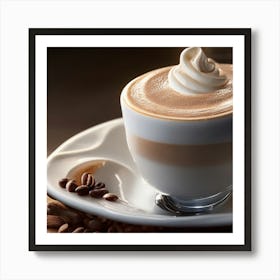 Coffee Cup With Whipped Cream Art Print