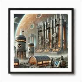 Venusian Enclave Power Plants Design Converted Art Print