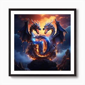 Dragons In The Sky Art Print