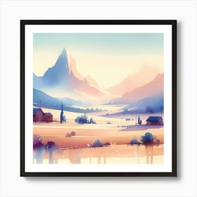 Watercolor Landscape 25 Art Print