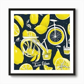Lemons And Bicycles Art Print