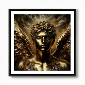 Golden Angel 7 Art Print