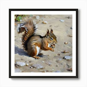 Sqirrels on a run Art Print